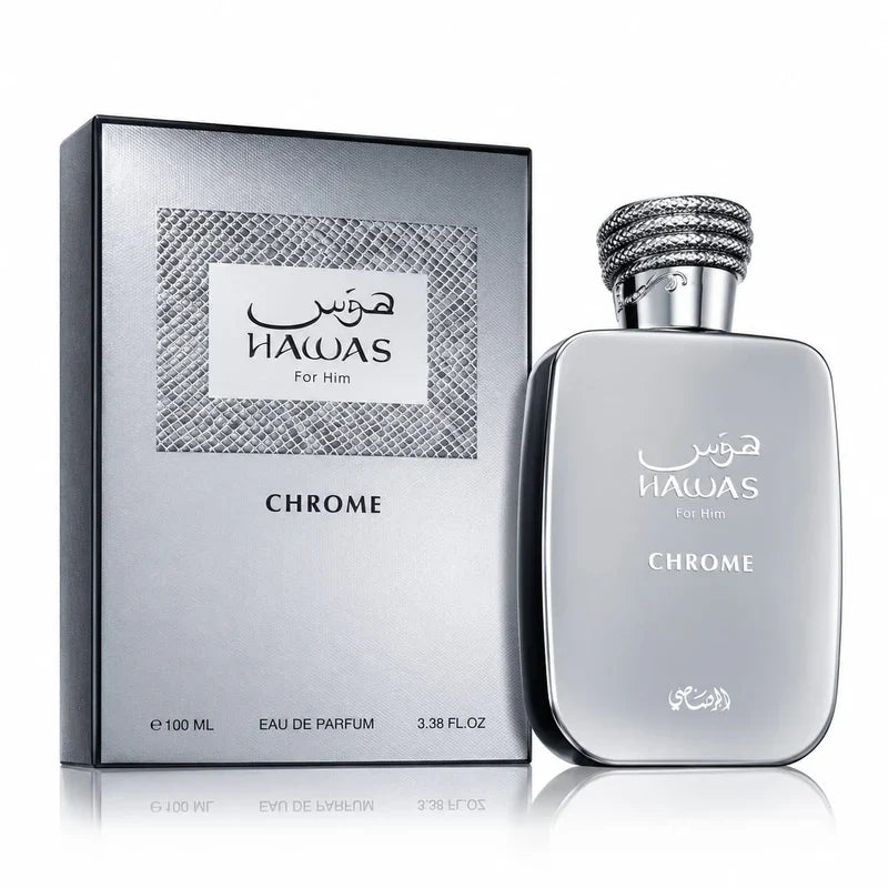 Hawas Chrome EDP Perfume By Rasasi 3.4oz