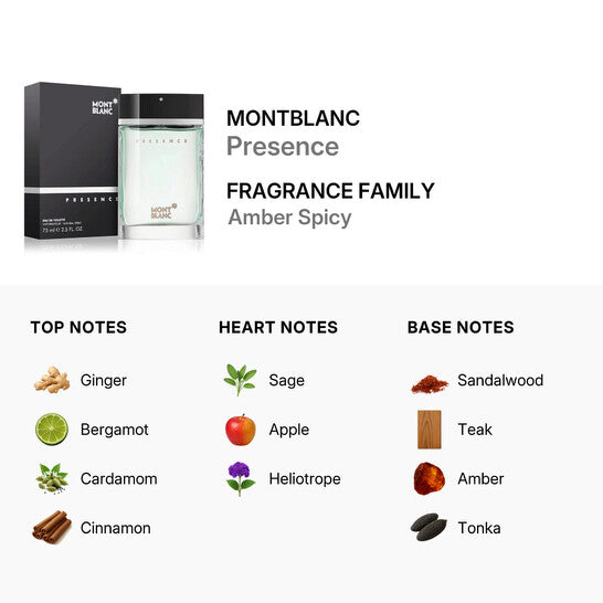 Montblanc Presence For Men / Mont Blanc EDT Spray 2.5 oz