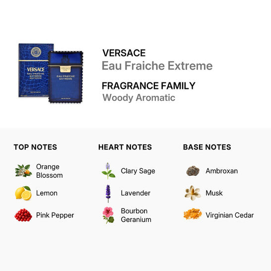 Versace Men's Eau Fraiche Extreme EDP Spray 3.38 oz
