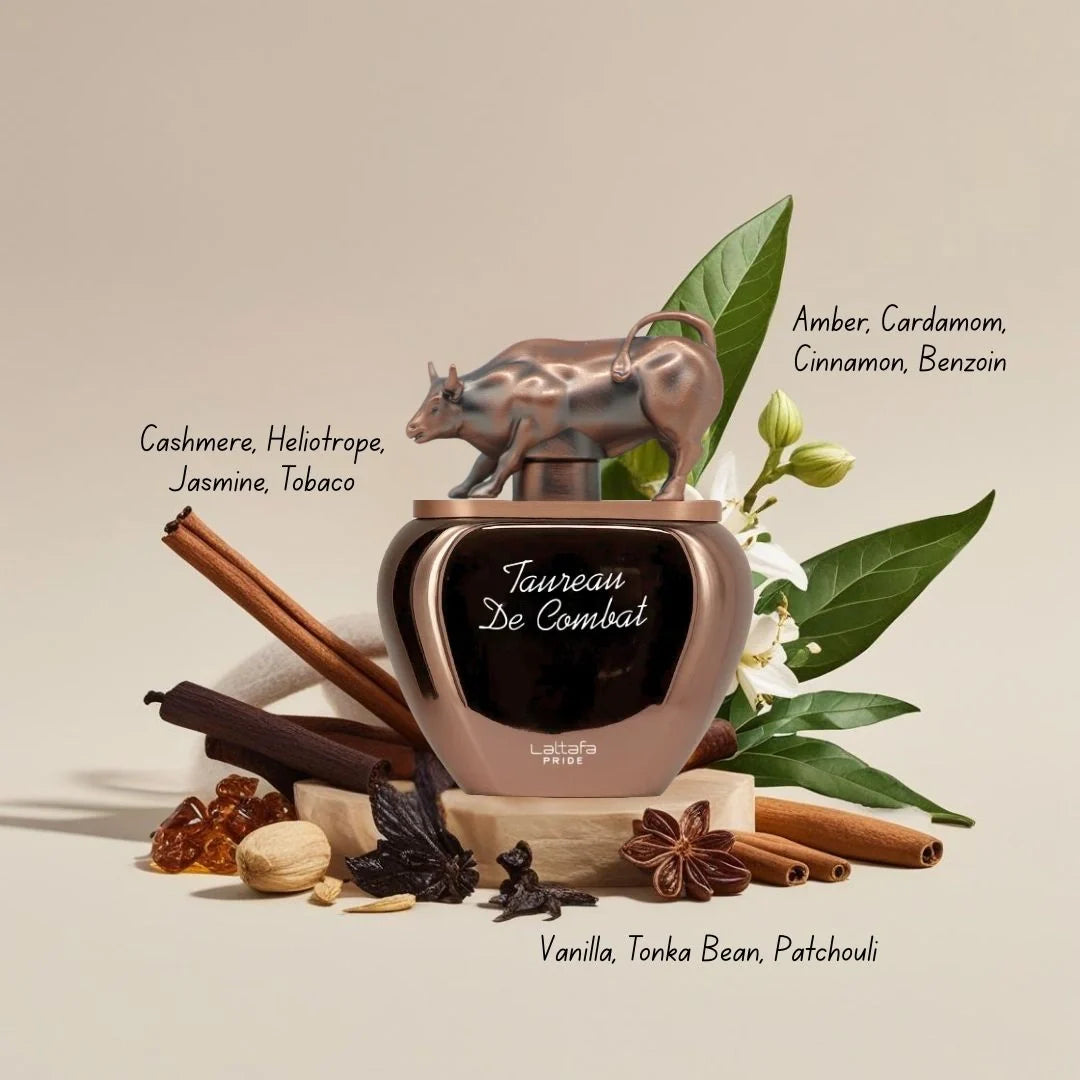 Taureau De Combat Eau de Parfum Spray 100ml (3.4 oz) by Lattafa Pride