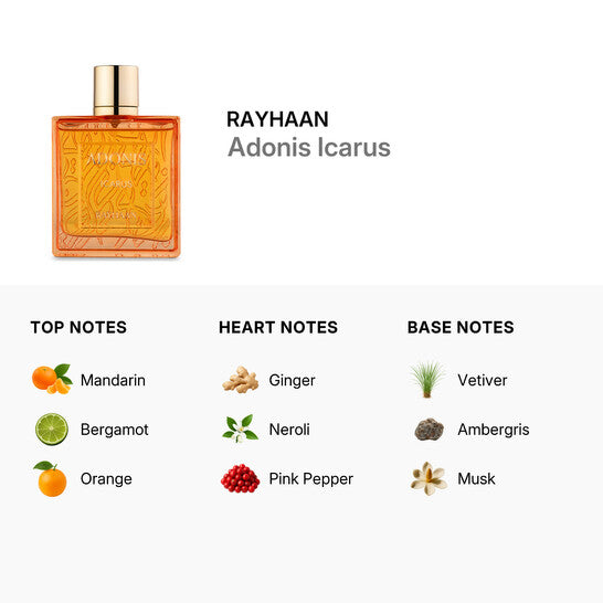 Rayhaan Men's Adonis Icarus EDP Spray 3.4 oz